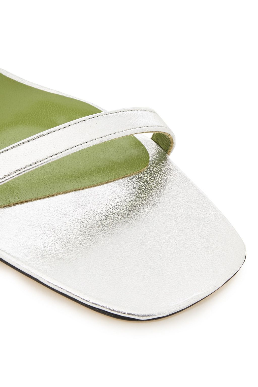 BY FAR Steffi suede wedge mules