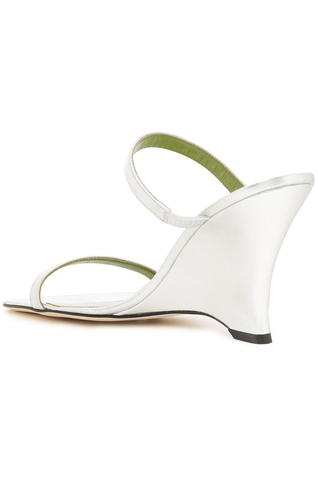 BY FAR Steffi suede wedge mules