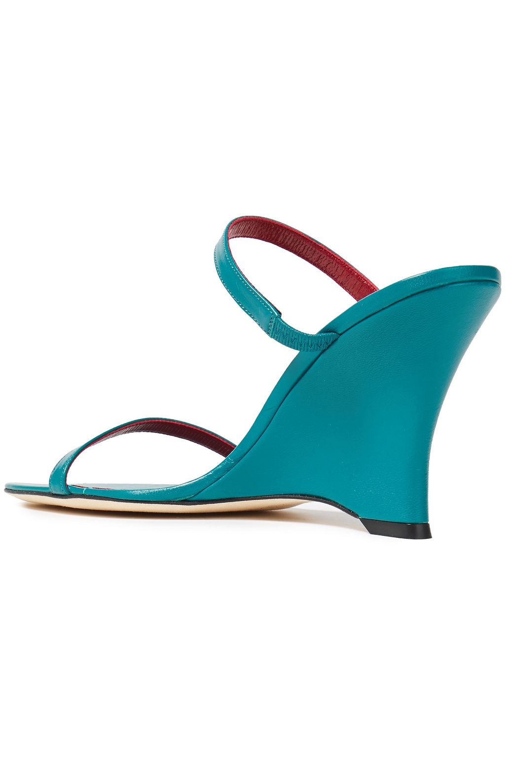 BY FAR Steffi suede wedge mules