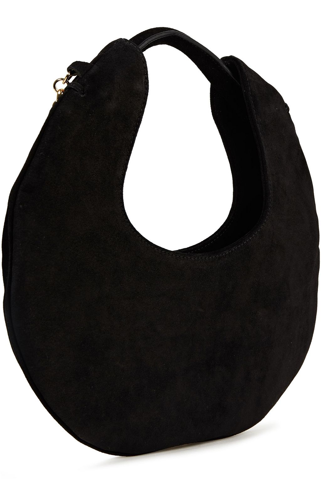 BY FAR Luna chain-trimmed suede shoulder bag
