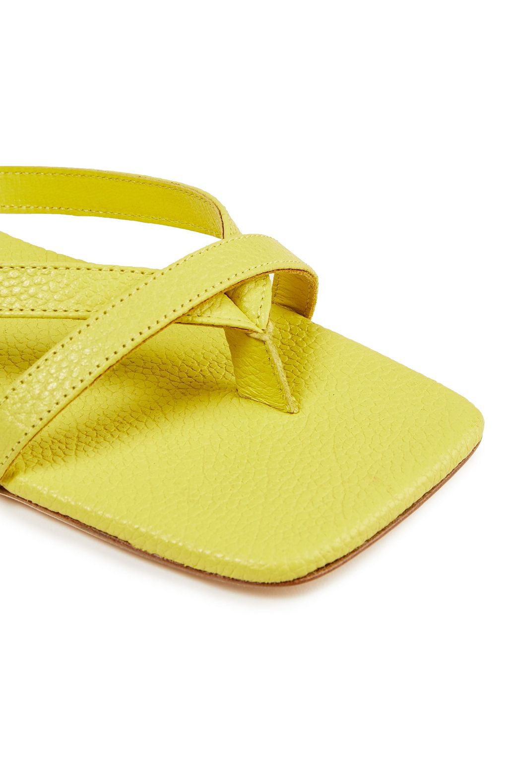 BY FAR Deni crystal-embellished leather sandals