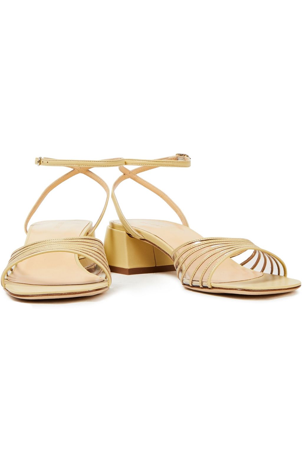 BY FAR Anna leather and PVC sandals