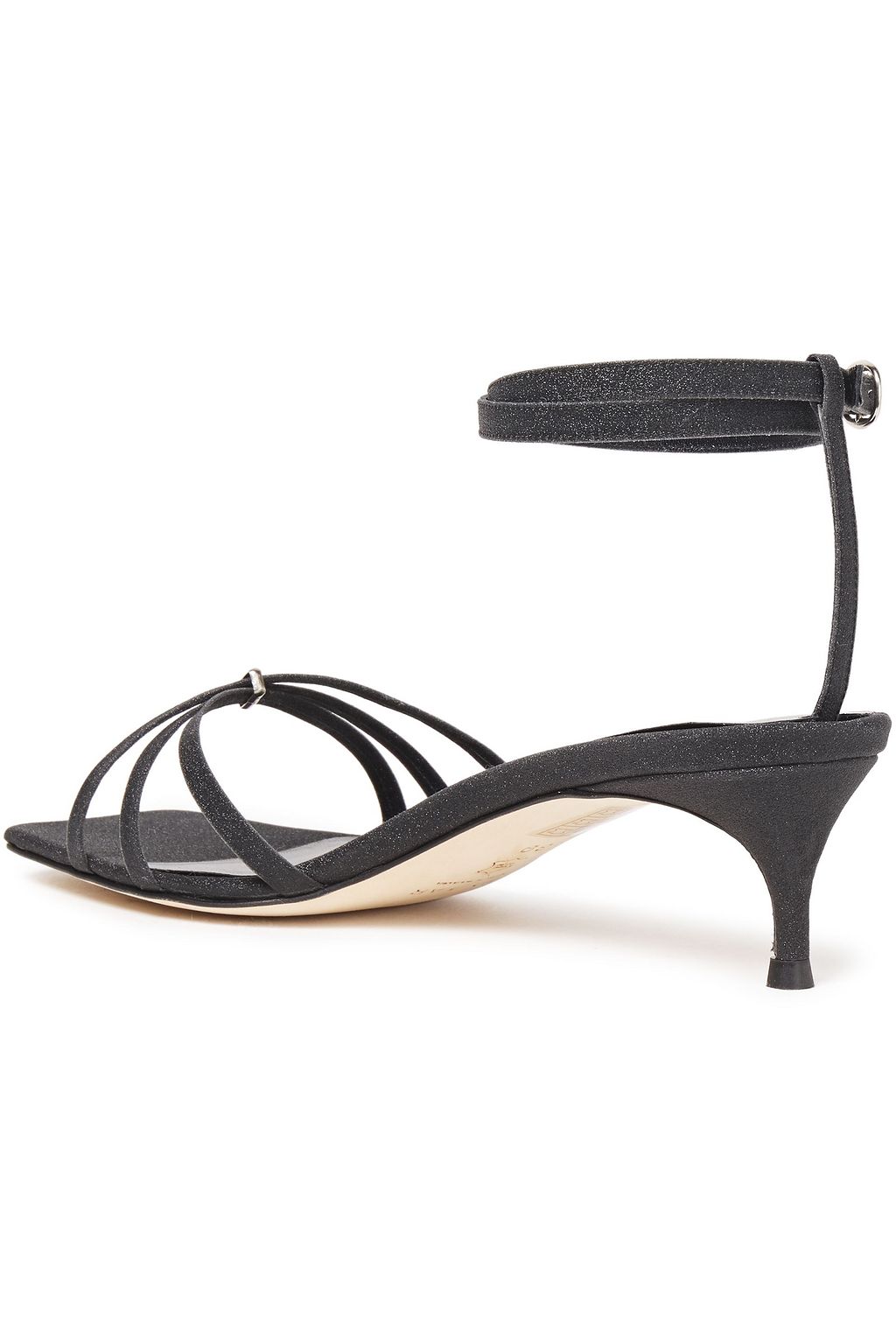 BY FAR Kaia glittered leather sandals