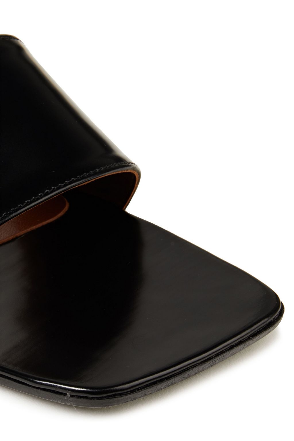 BY FAR Ceni glossed-leather mules