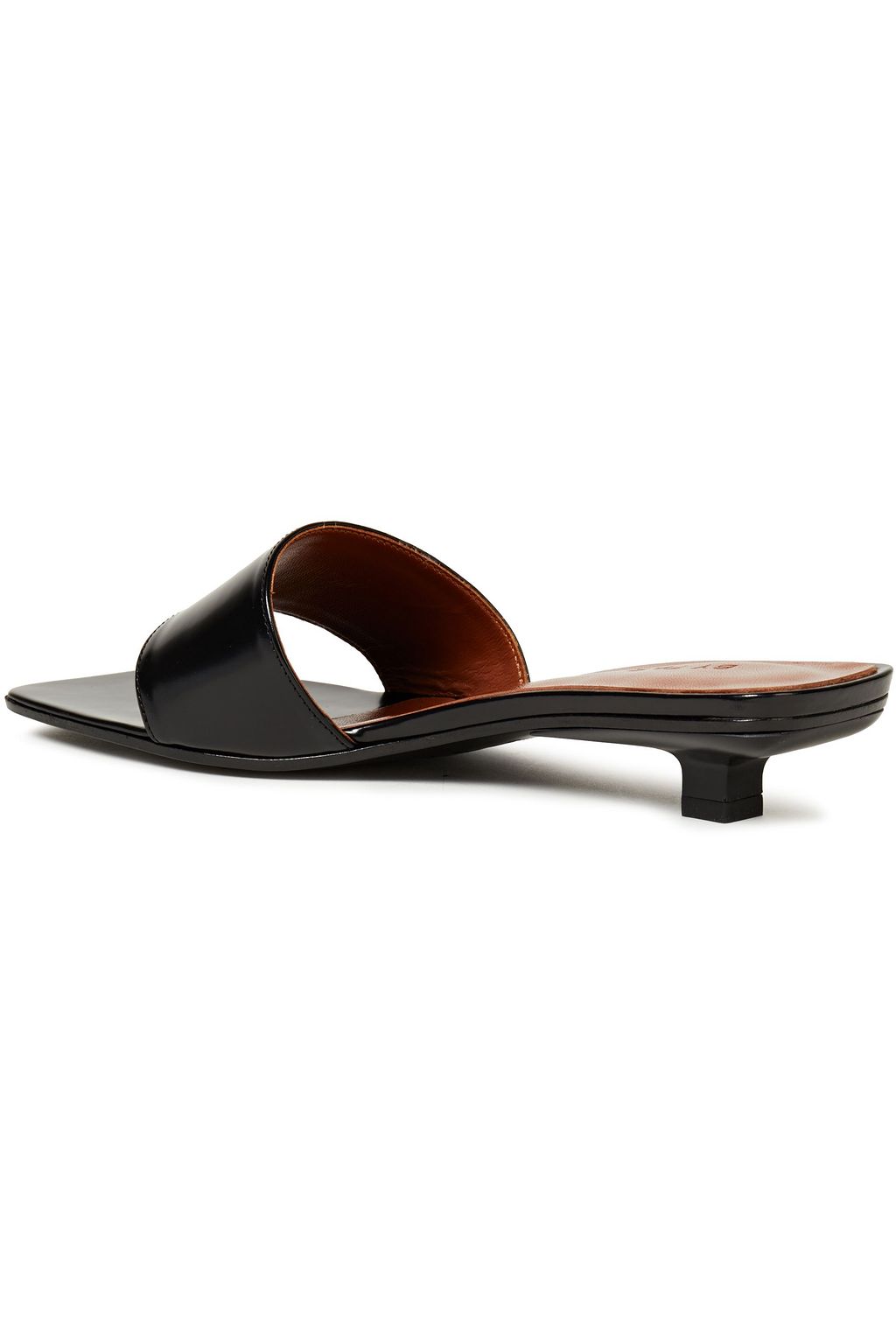 BY FAR Ceni glossed-leather mules