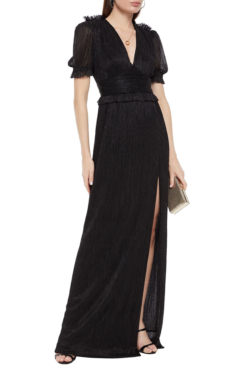 rebecca vallance luna short sleeve gown