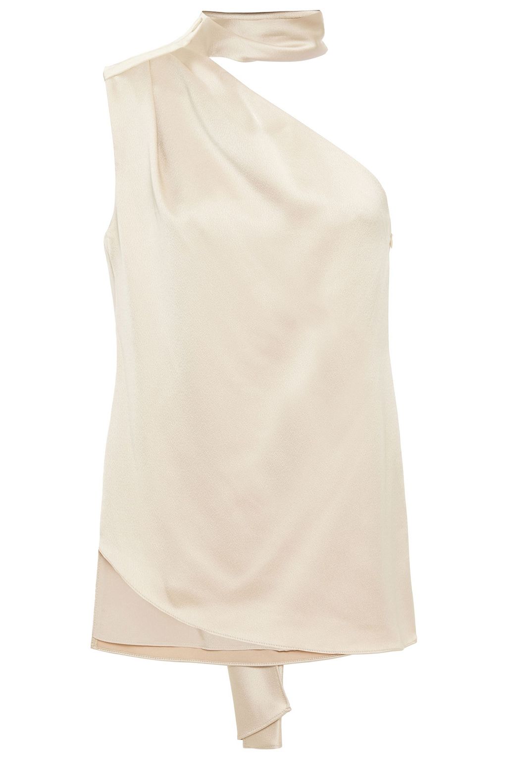 beige satin top