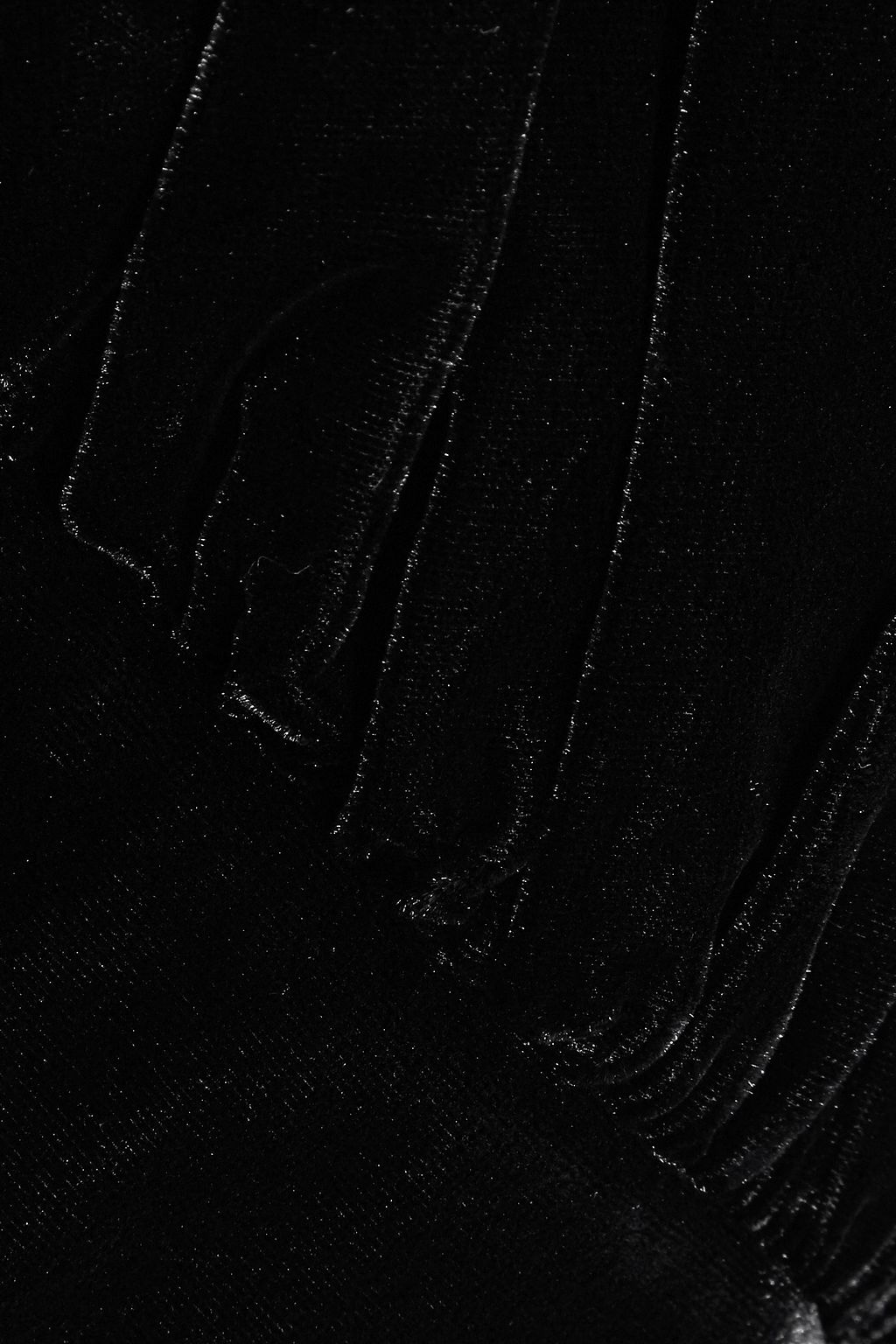 IRIS & INK Wrap-effect gathered velvet mini dress