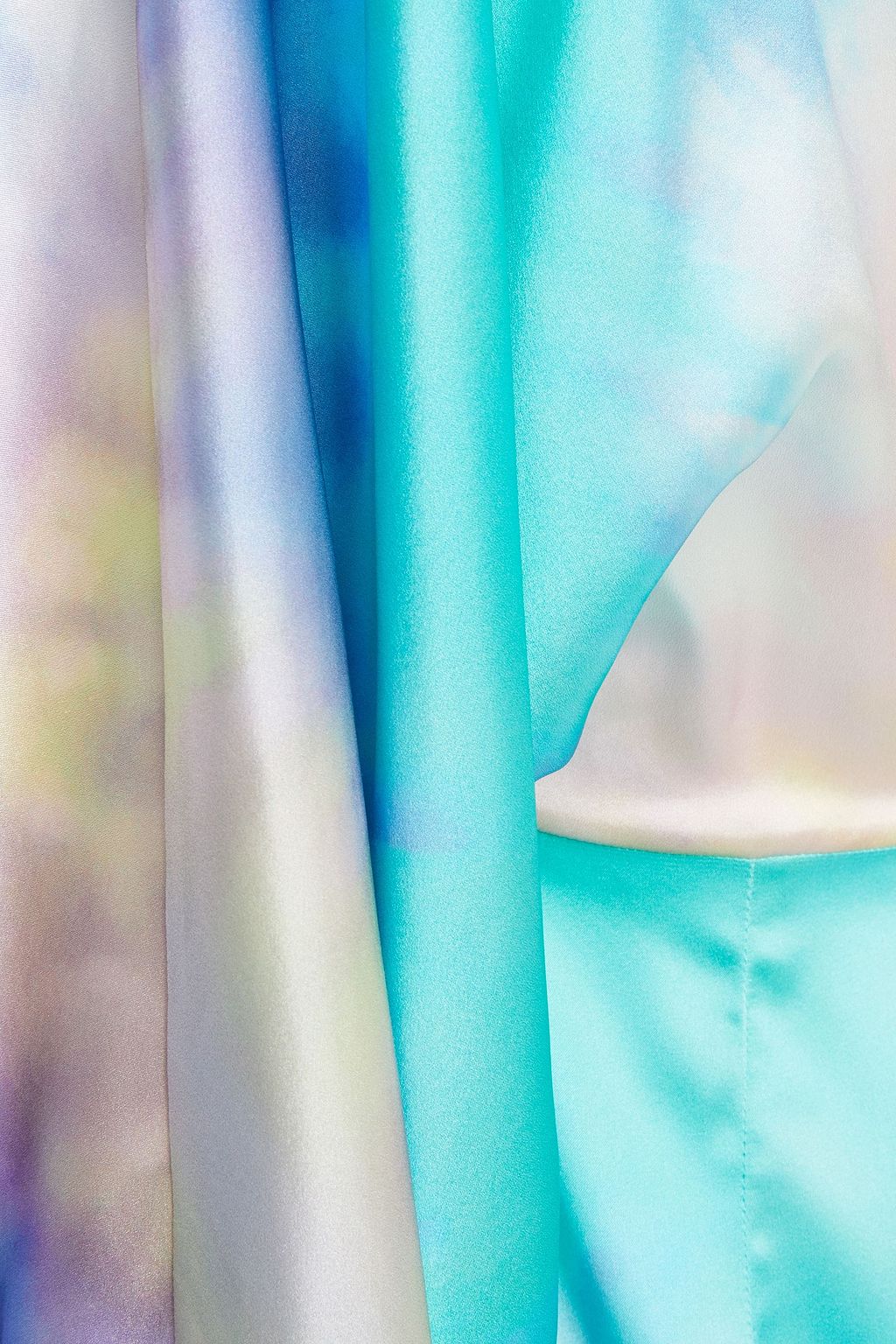 RETROFÊTE Aubrielle tie-dyed stretch-silk satin mini dress