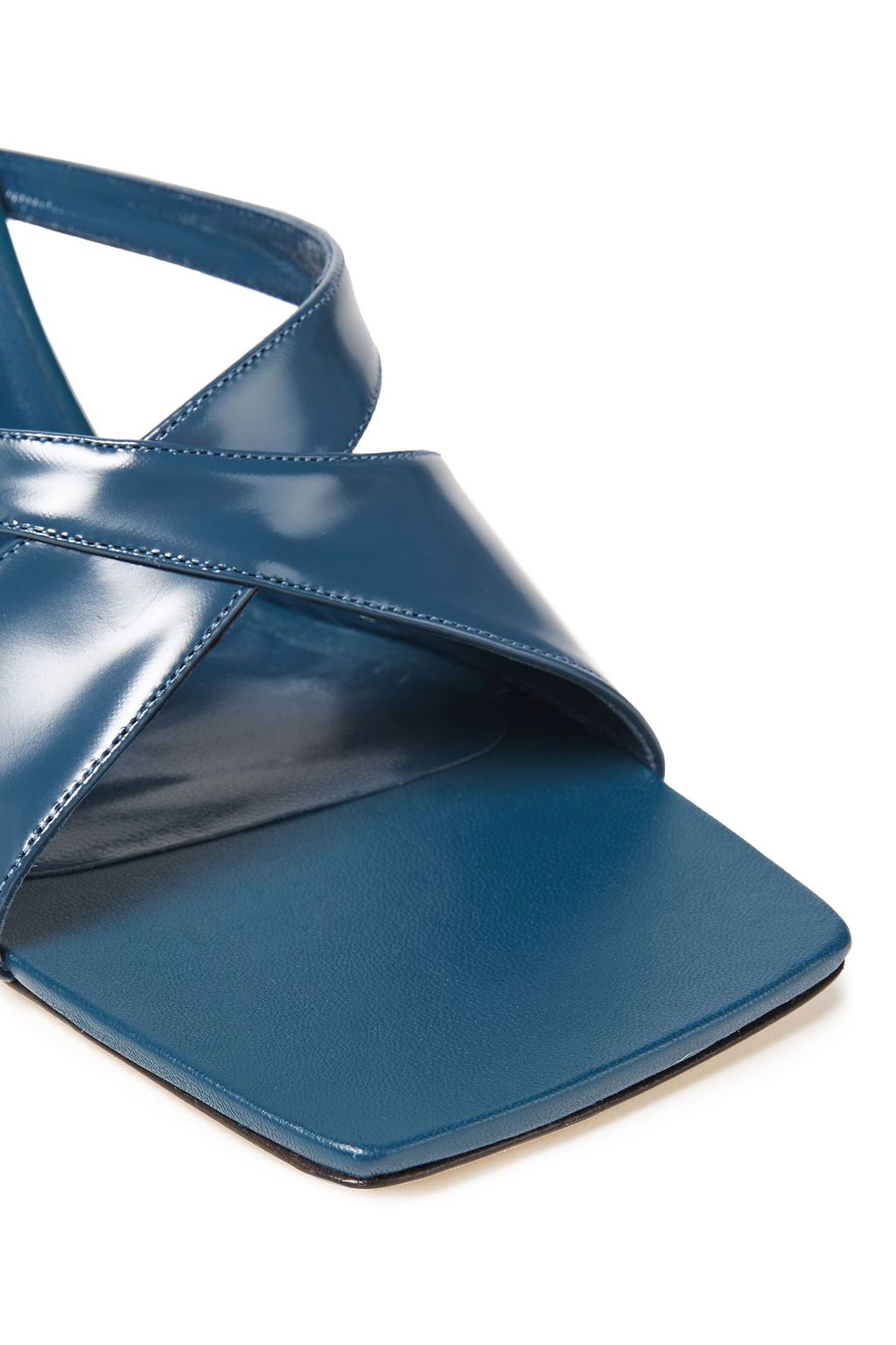 BY FAR Kitty glossed-leather mules