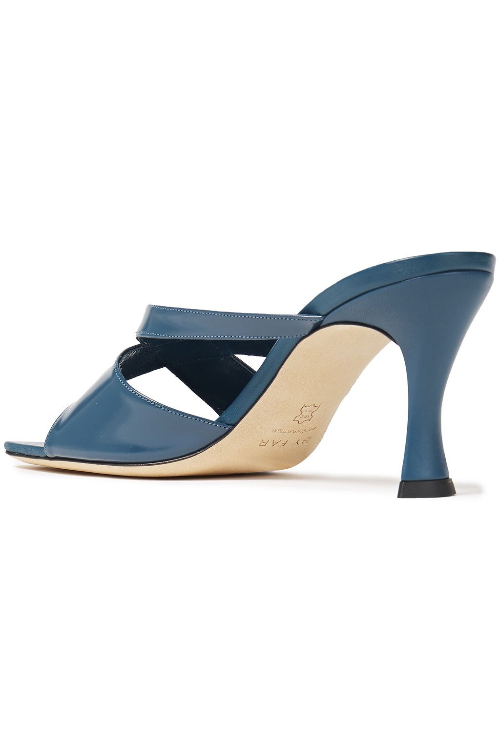 BY FAR Kitty glossed-leather mules