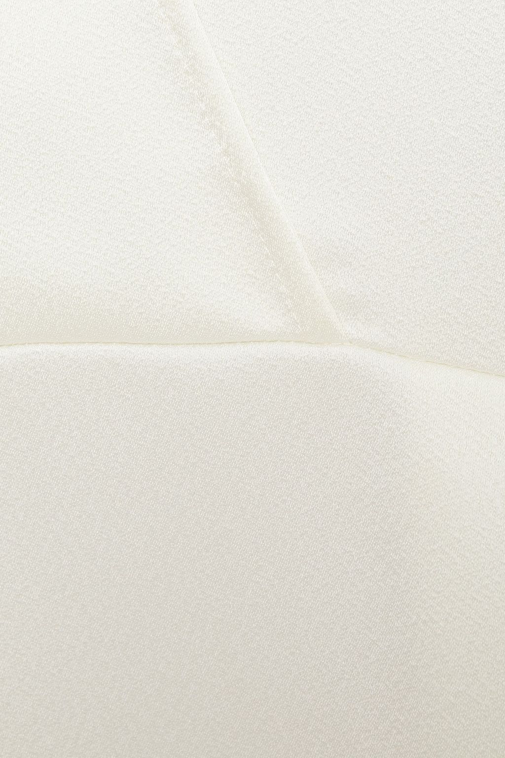 HALSTON Pleated satin top