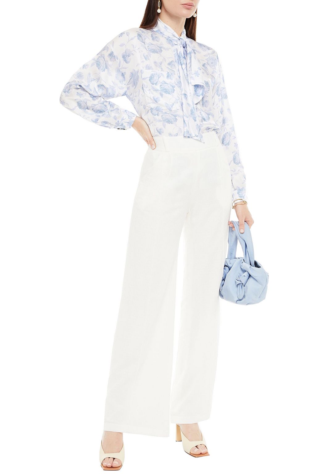 Off White Hose Mit Weitem Bein Aus Biobaumwollgaze Sale Bis Zu 70 Mother Of Pearl The Outnet Mother Of Pearl The Outnet