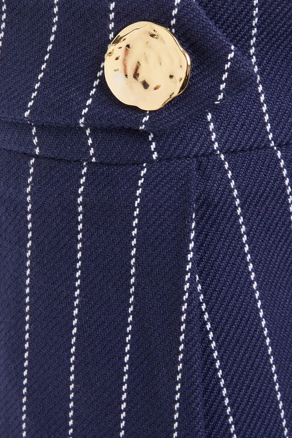 MOTHER OF PEARL Roland pinstriped organic cotton-twill wide-leg pants