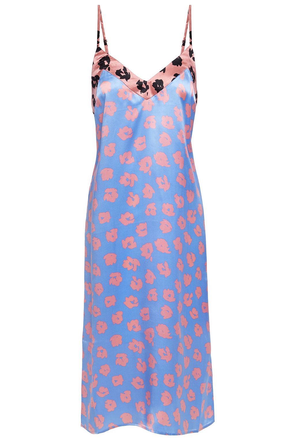 leopard print satin slip dress
