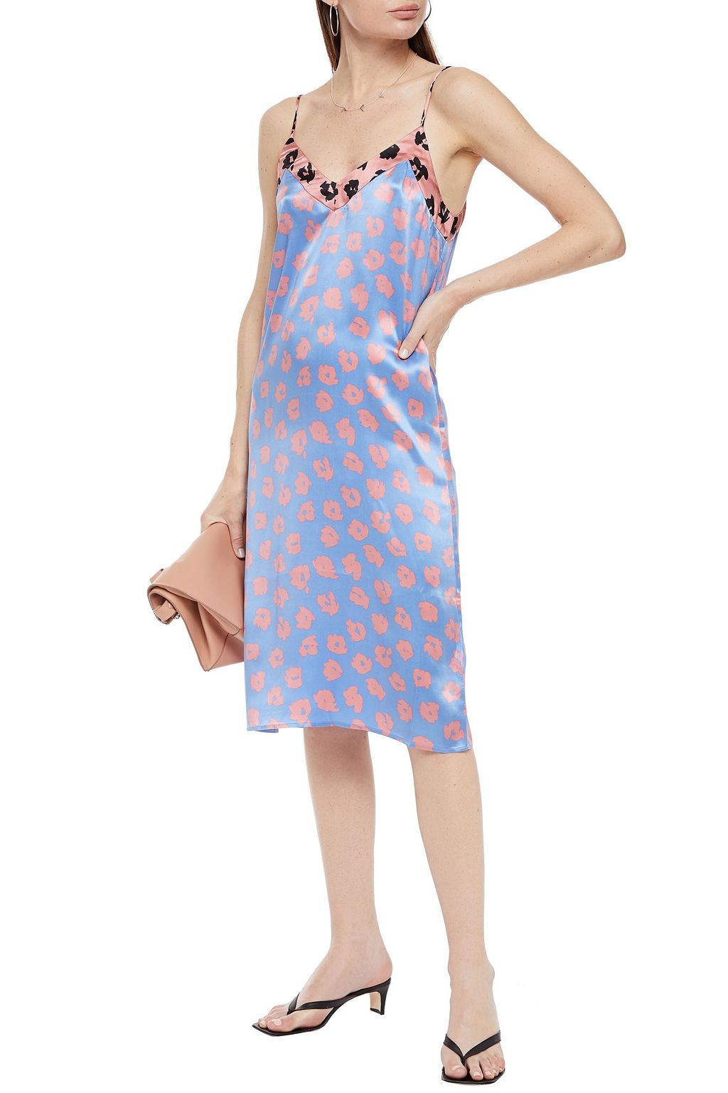 EQUIPMENT Leopard-print satin slip dress