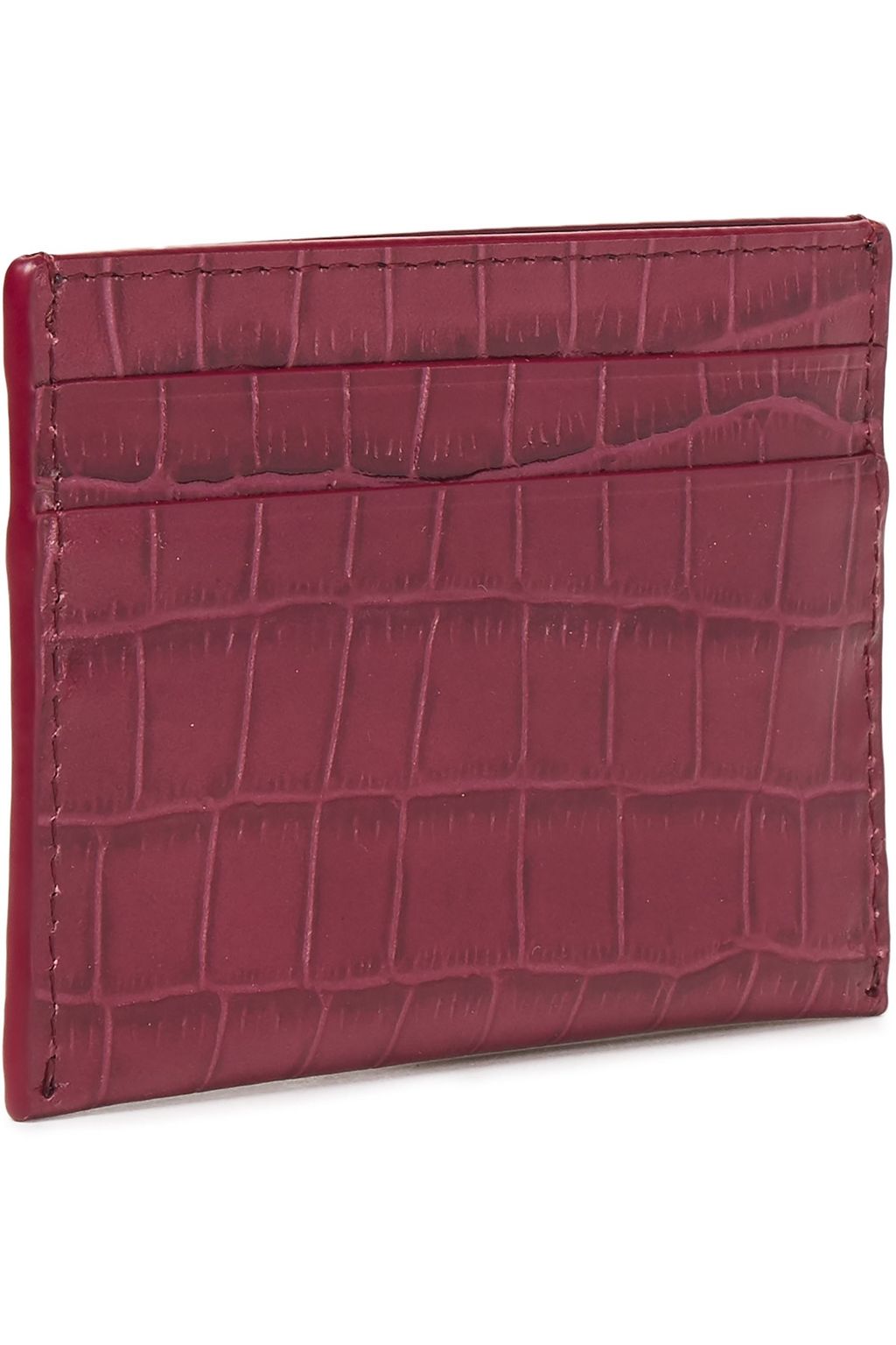 REBECCA MINKOFF Croc-effect leather cardholder