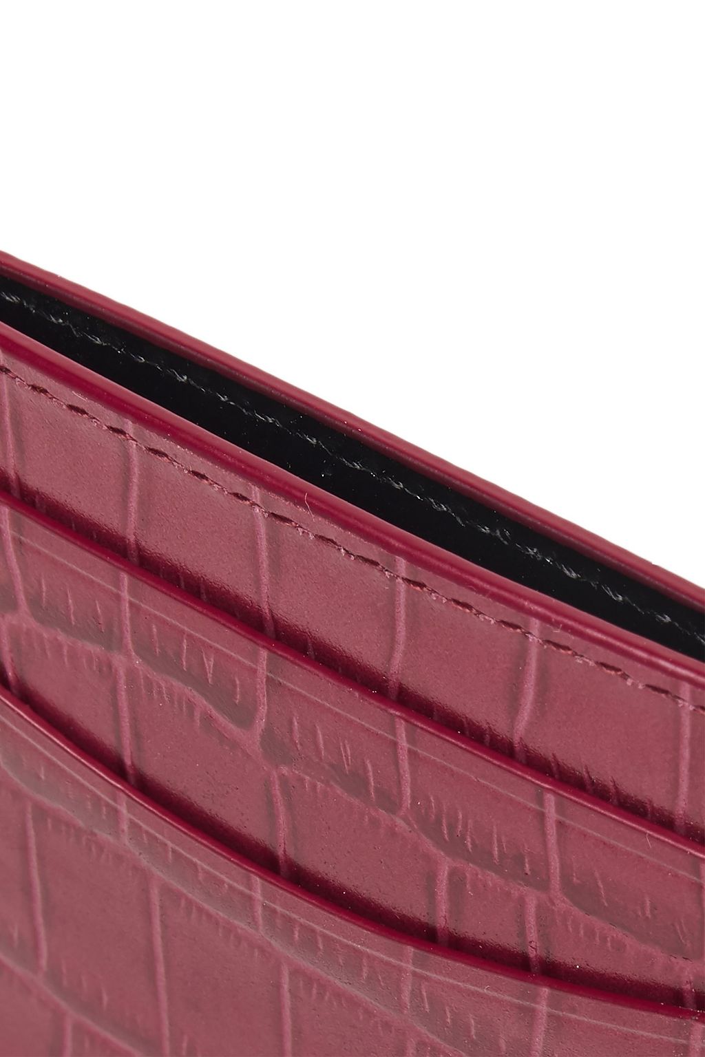 REBECCA MINKOFF Croc-effect leather cardholder
