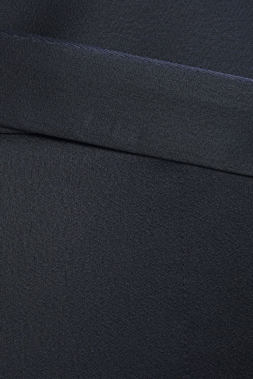 HALSTON Belted satin wide-leg pants