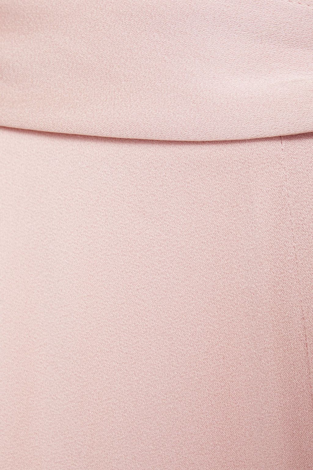 HALSTON Belted satin wide-leg pants