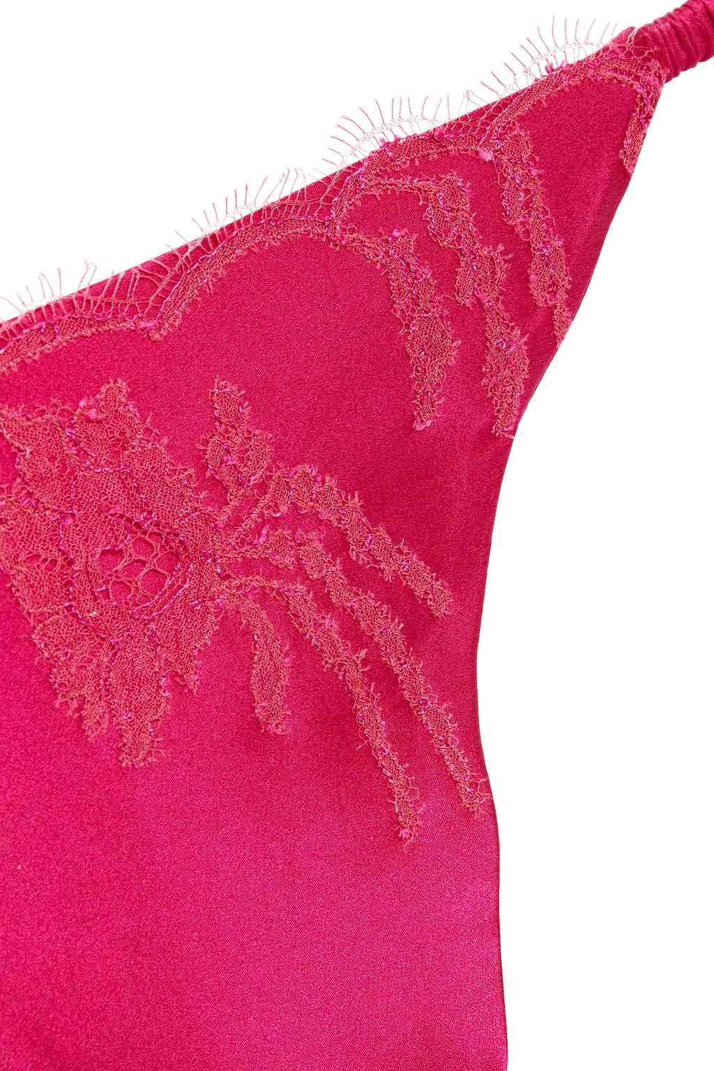 CARINE GILSON Silk-blend satin and lace low-rise thong