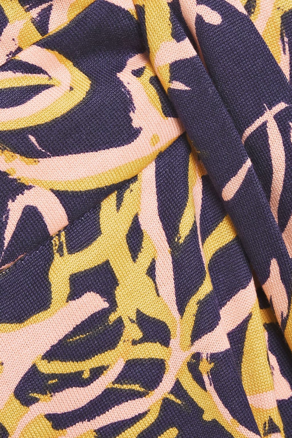 DIANE VON FURSTENBERG Wrap-effect printed silk-jersey playsuit