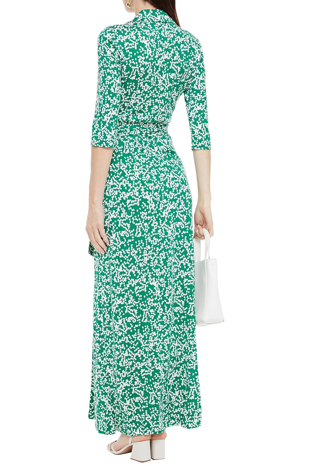 DIANE VON FURSTENBERG Abigail polka-dot silk-jersey maxi wrap dress