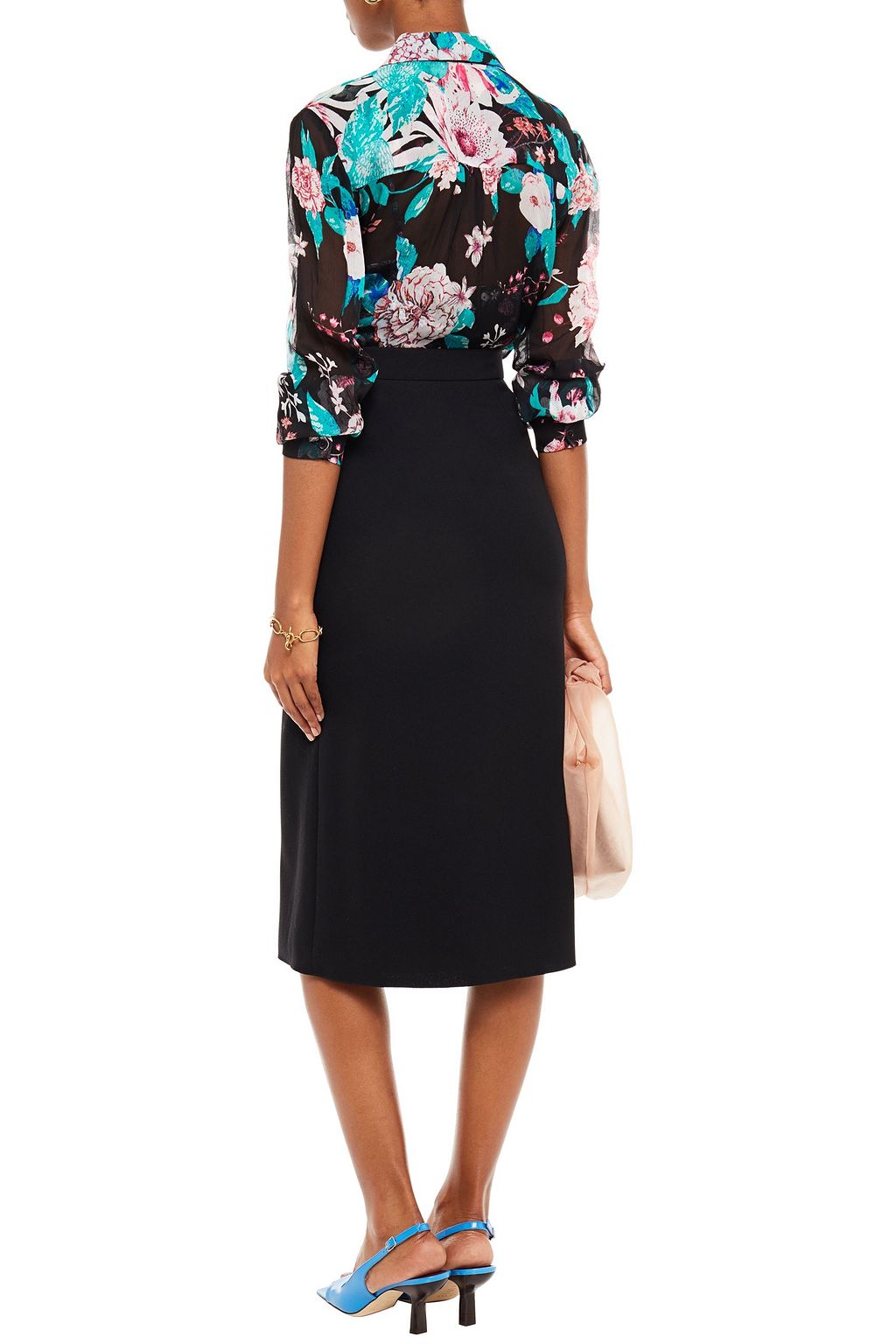 DIANE VON FURSTENBERG Floral-print georgette shirt