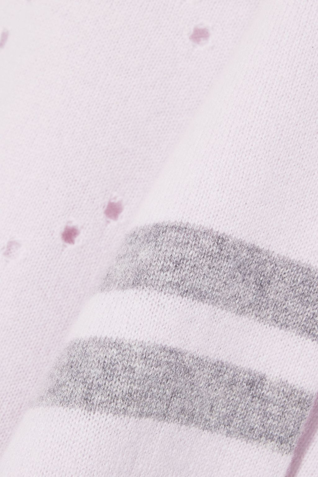 DUFFY Perforated striped cashmere sweater
