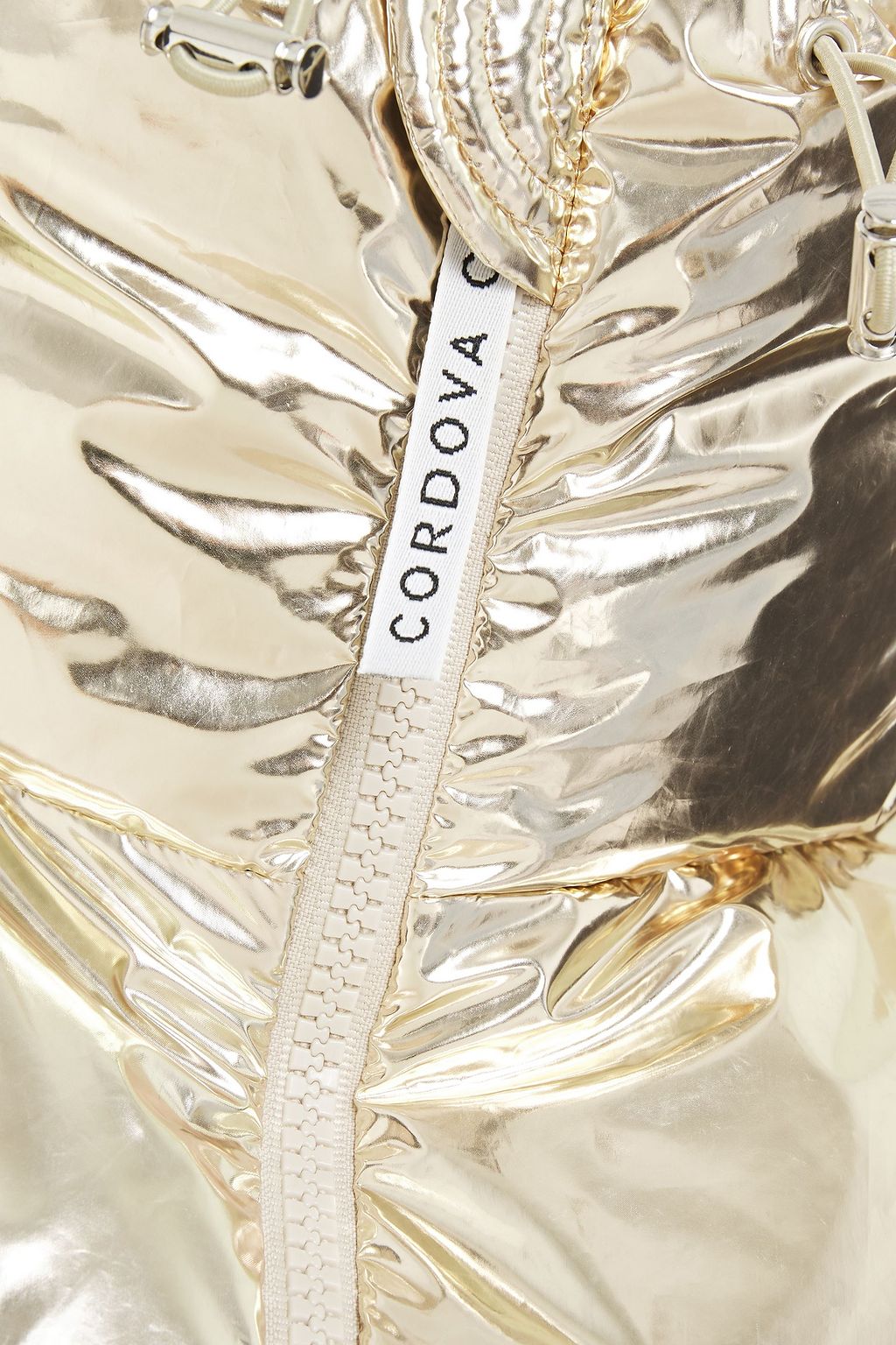 CORDOVA Quilted metallic shell down jacket