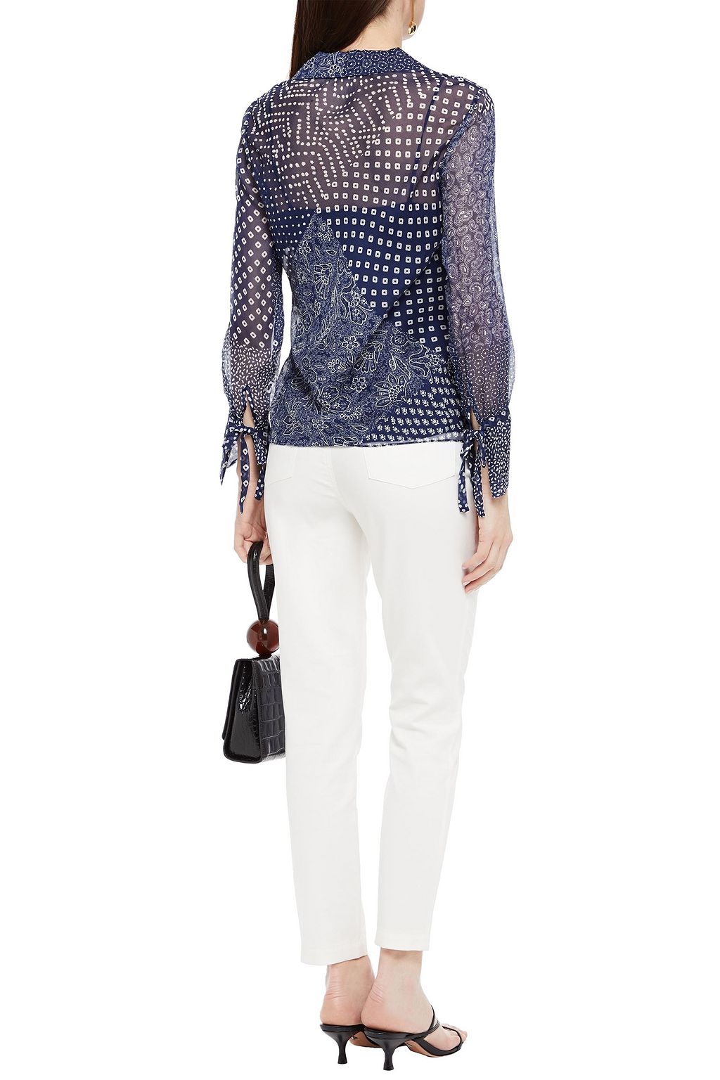 DIANE VON FURSTENBERG Printed silk-crepon top