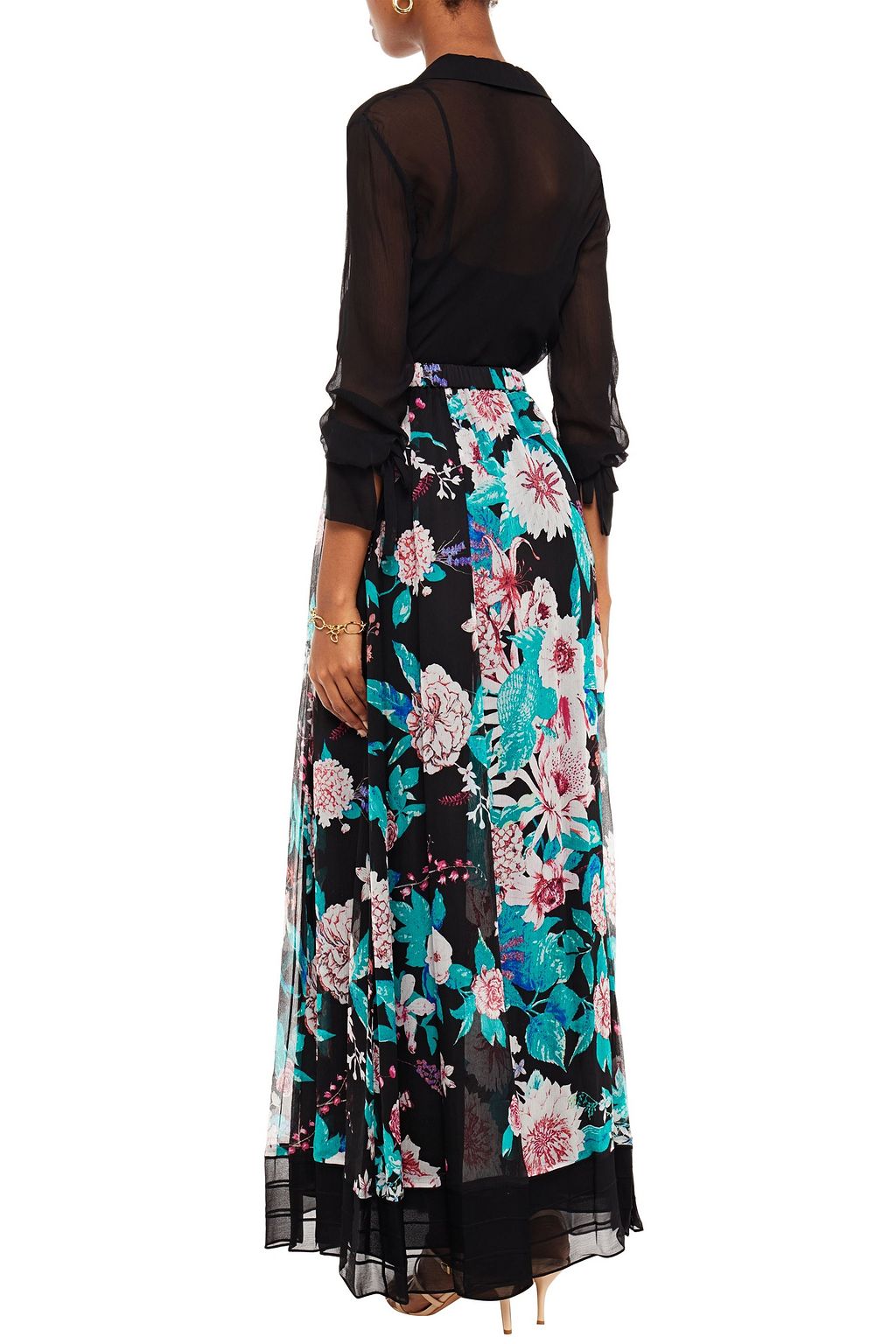 DIANE VON FURSTENBERG Heka floral-print silk-chiffon maxi skirt