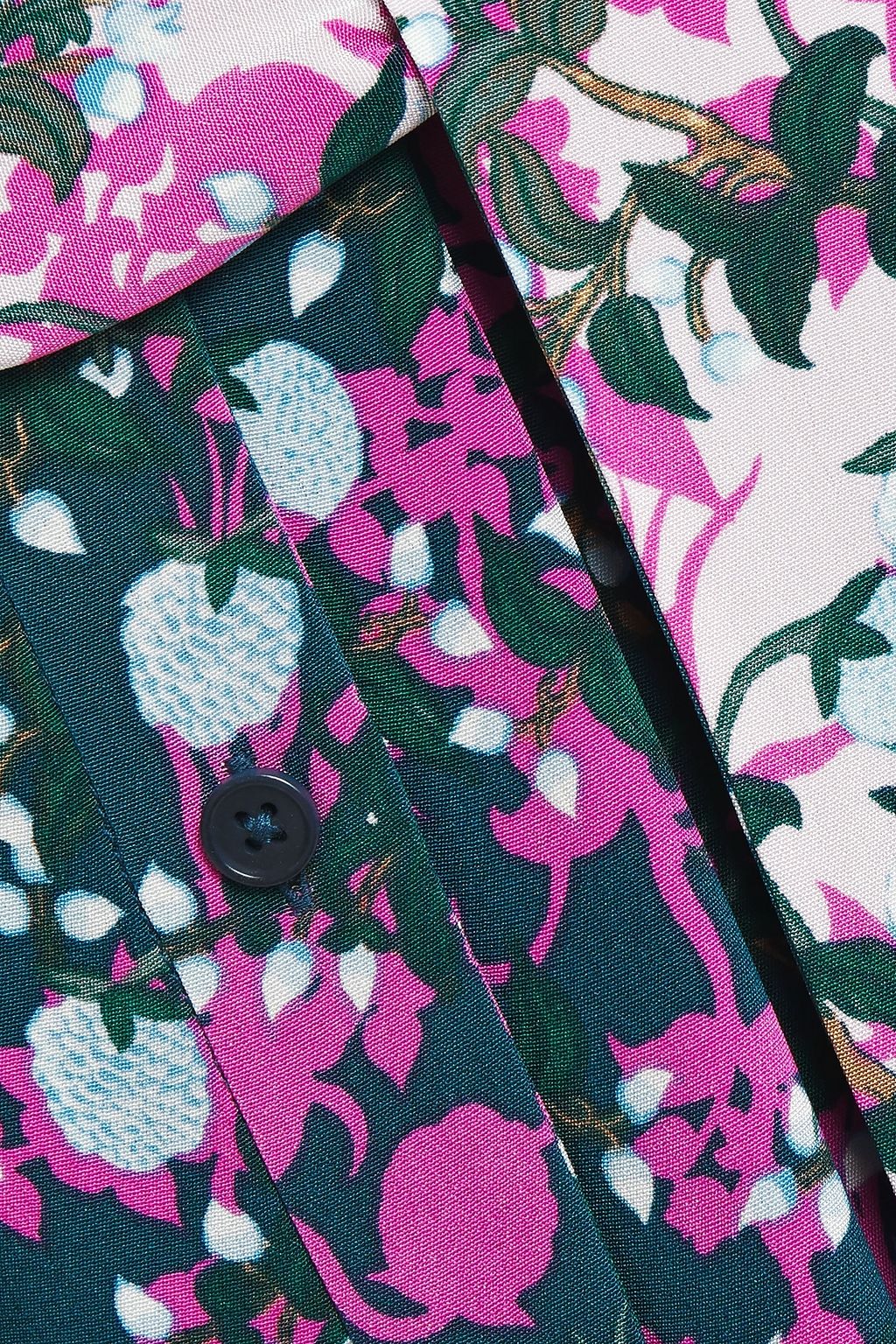 DIANE VON FURSTENBERG Floral-print silk crepe de chine shirt dress