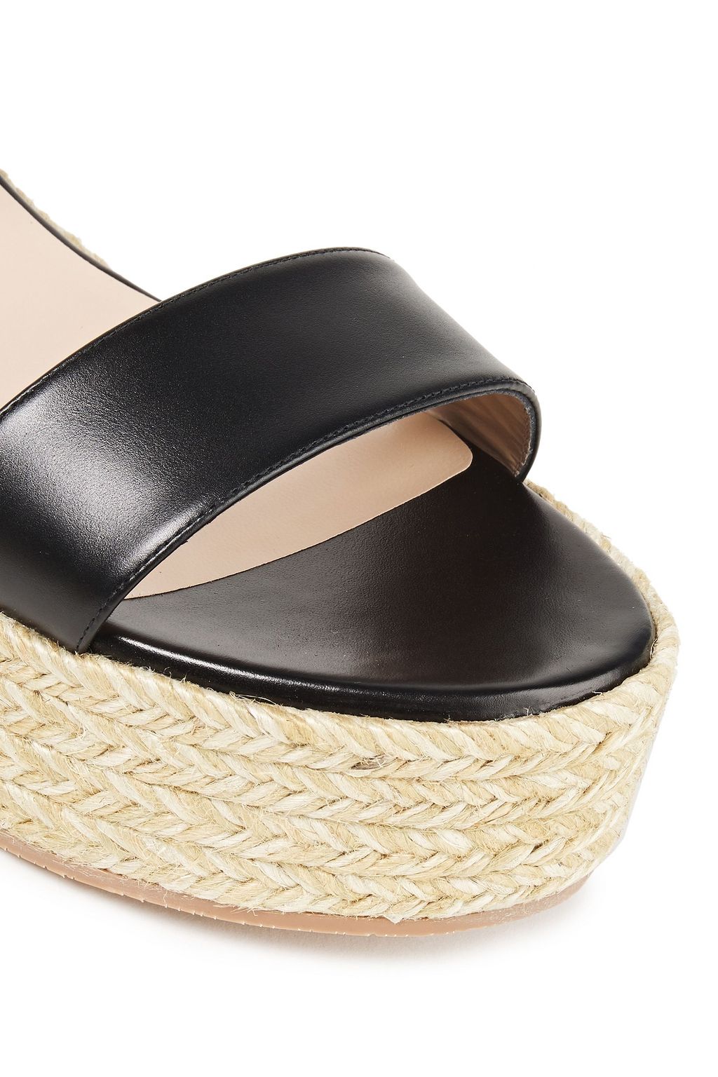 stuart weitzman taborah leather wedge espadrille