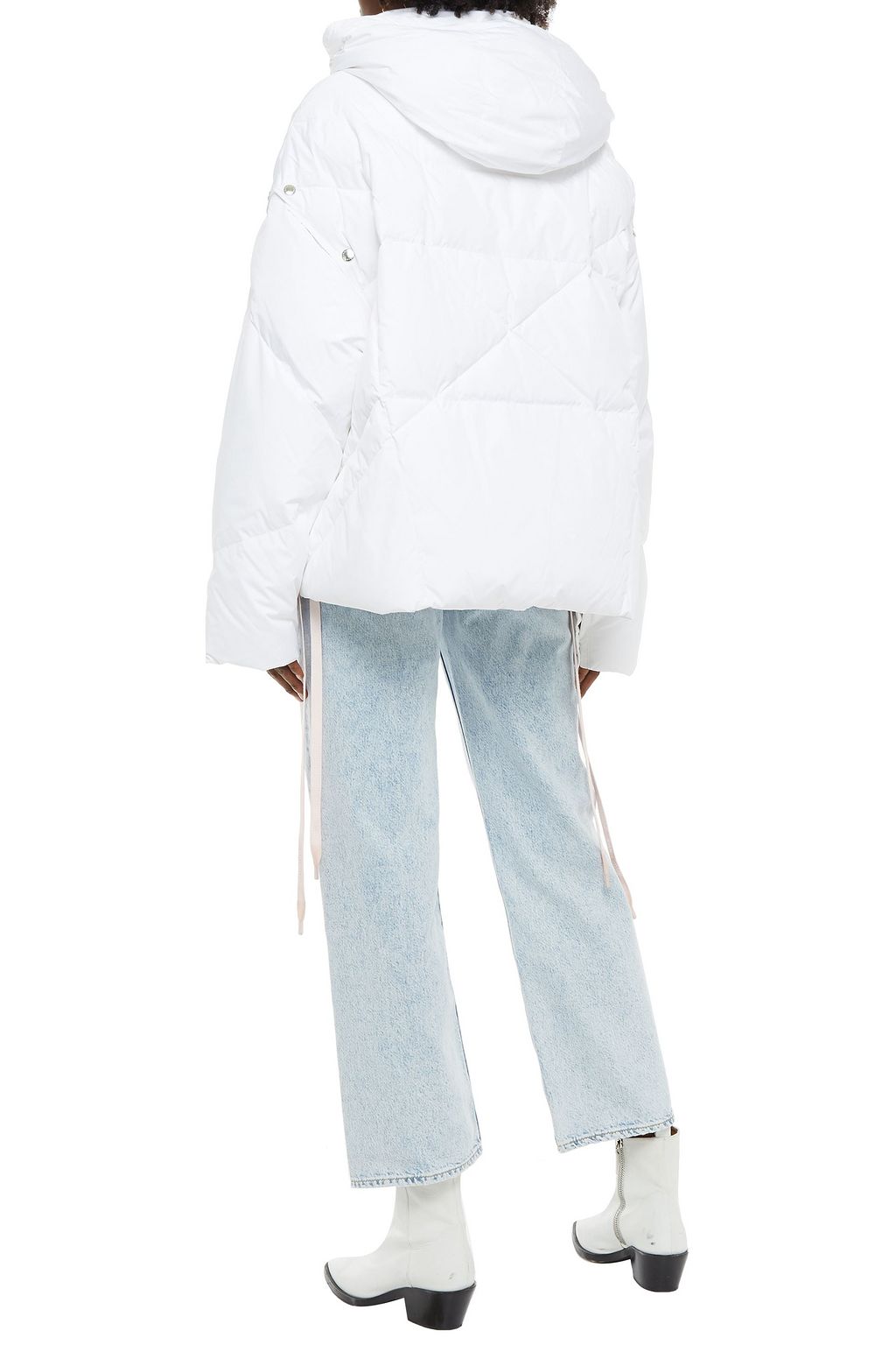 KHRISJOY Snap-detailed quilted shell hooded down jacket