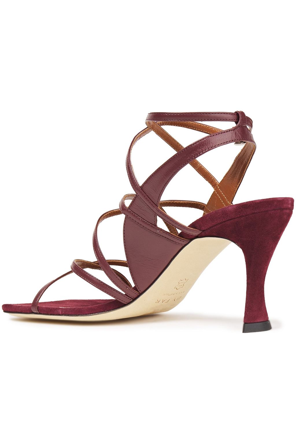 BY FAR Christina leather and suede sandals