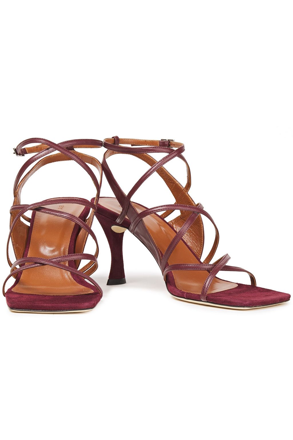 BY FAR Christina leather and suede sandals