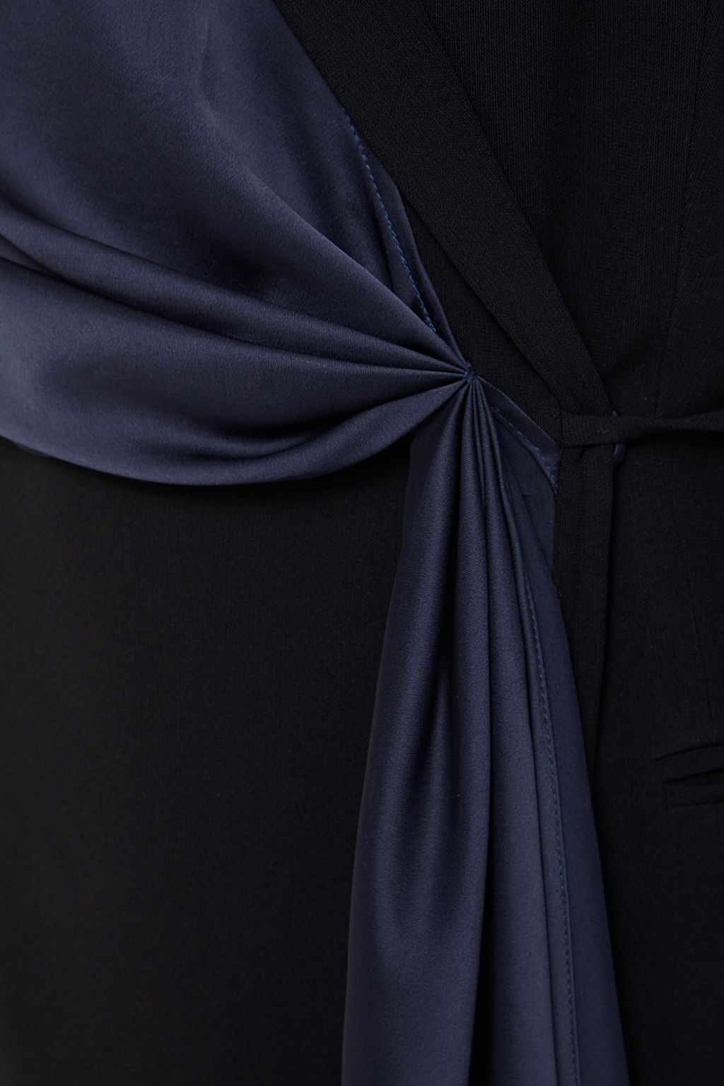 DIANE VON FURSTENBERG Satin-trimmed draped crepe wrap dress