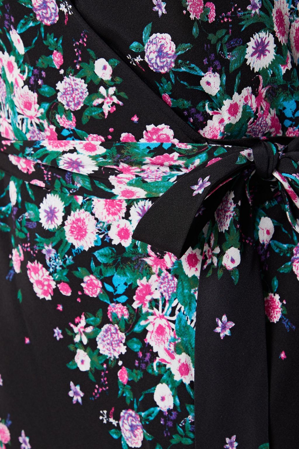 DIANE VON FURSTENBERG Floral-print silk-crepe midi wrap dress