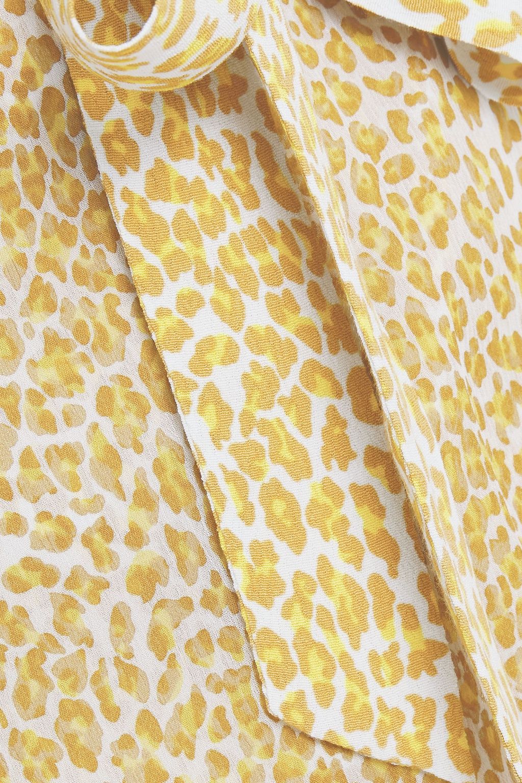 DIANE VON FURSTENBERG Leopard-print chiffon mini wrap dress