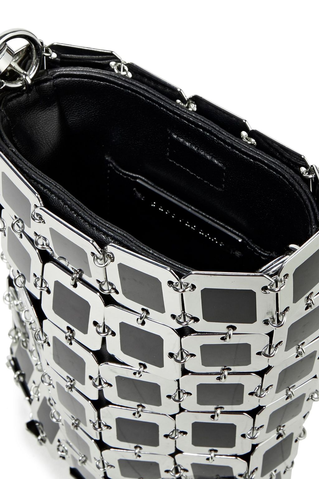 RABANNE Embellished faux leather shoulder bag