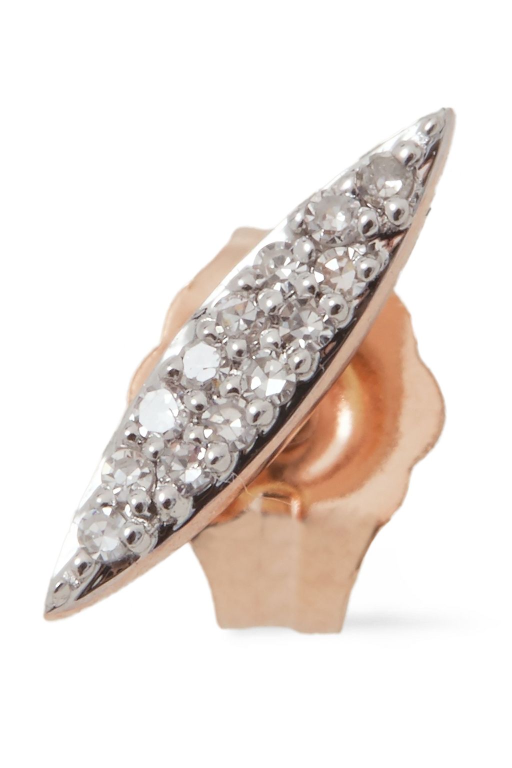 ADINA REYTER 14-karat rose gold diamond earrings