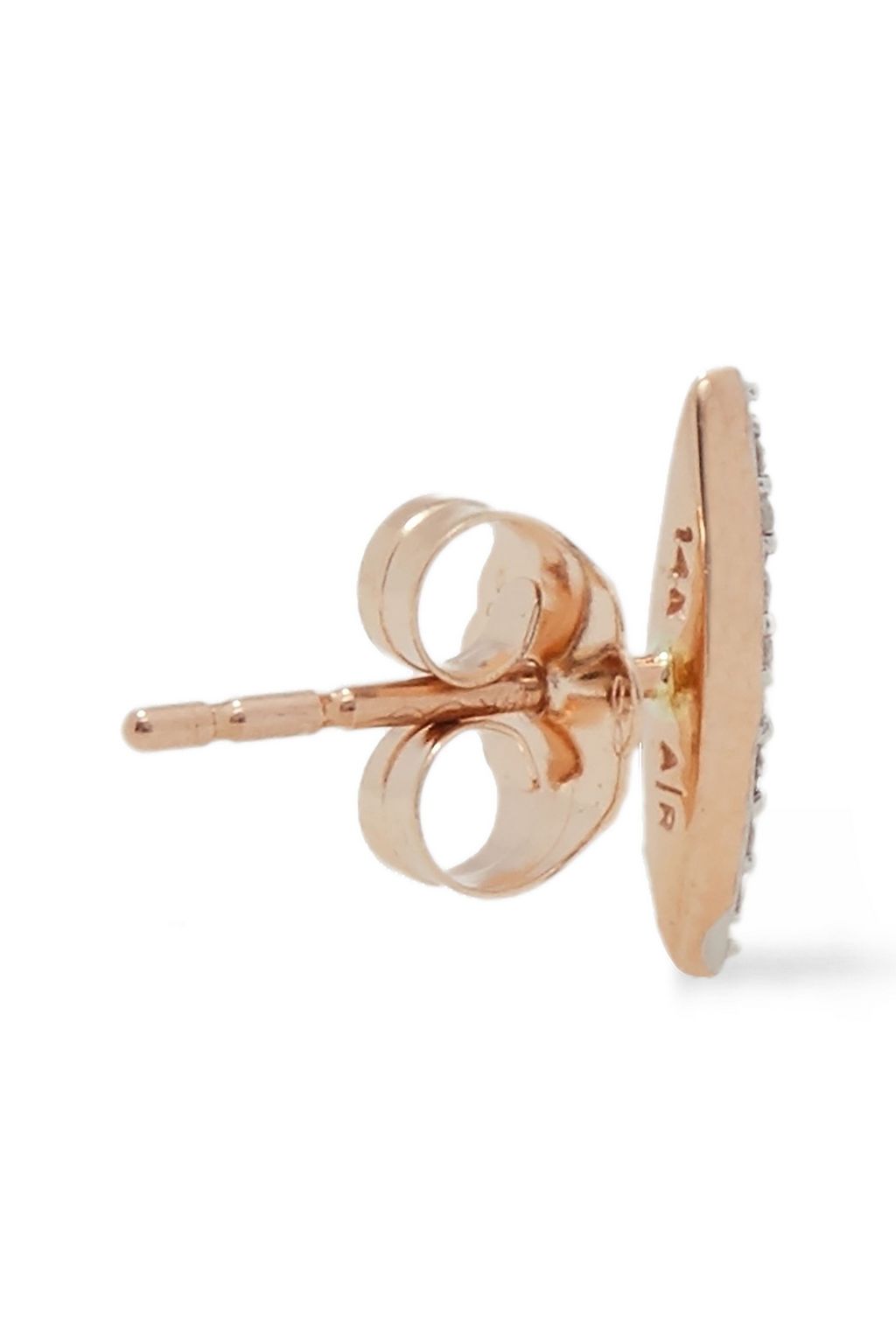ADINA REYTER 14-karat rose gold diamond earrings
