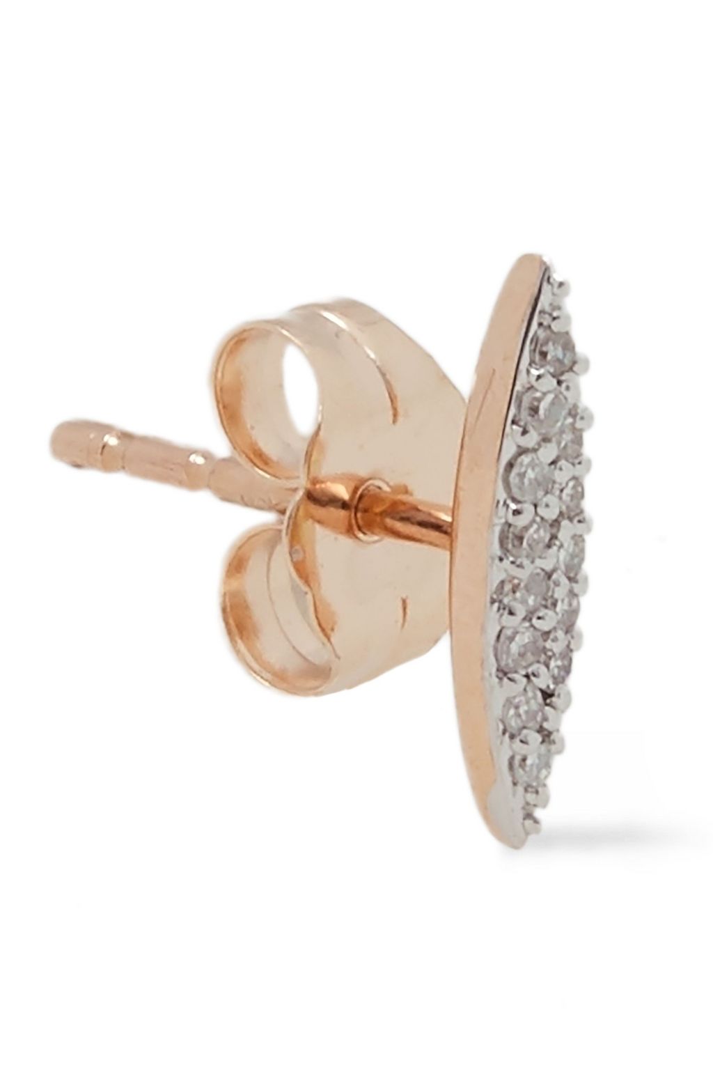 ADINA REYTER 14-karat rose gold diamond earrings