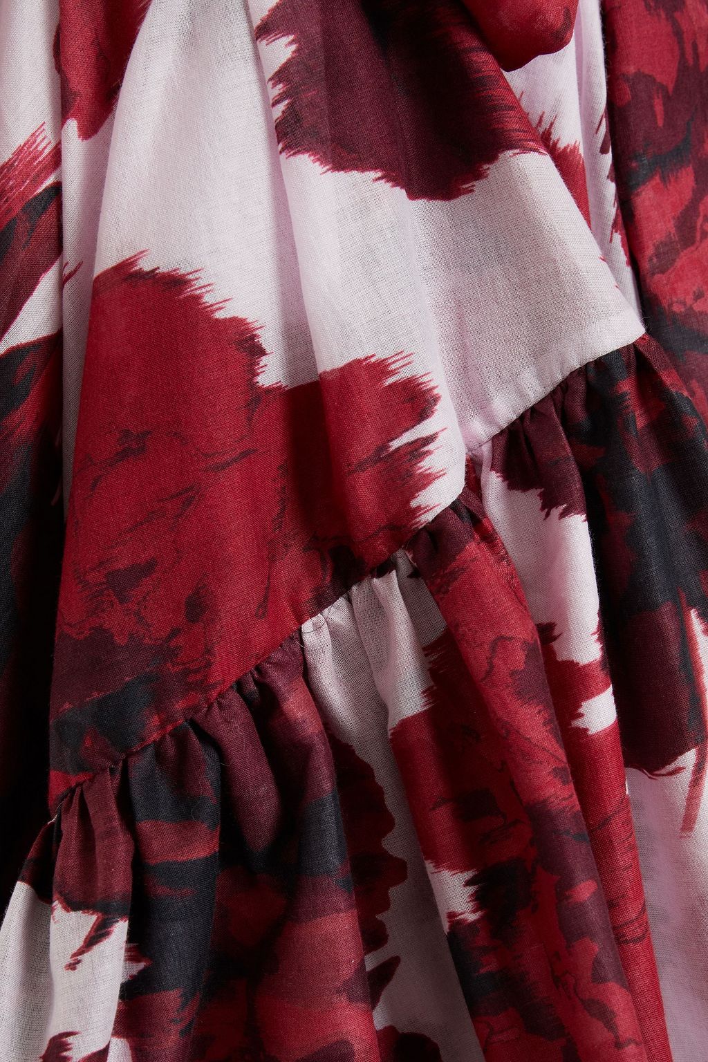ALEXANDRE VAUTHIER Asymmetric gathered printed cotton-gauze wrap dress