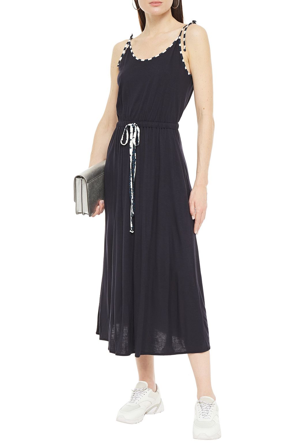 CHINTI & PARKER Gathered bamboo-jersey midi dress