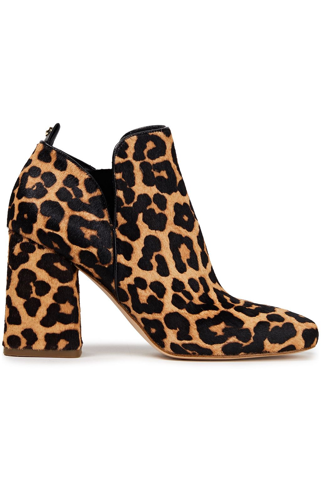 Camel Leopard-print calf hair ankle 