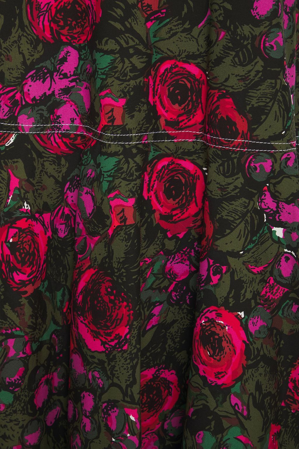 MARNI Floral-print cotton-poplin midi dress