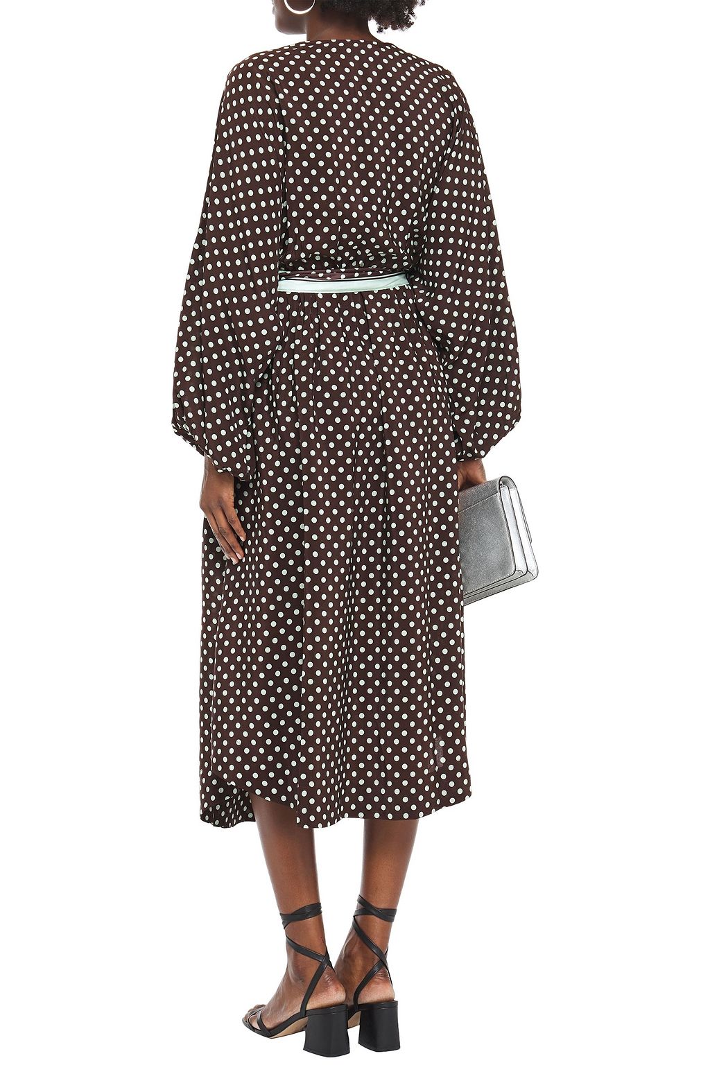 ZIMMERMANN Belted polka-dot silk-crepe midi dress