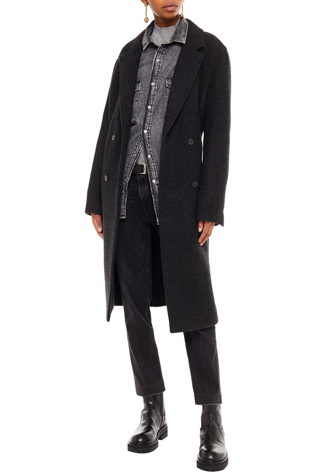 ALEXANDERWANG.T Mélange wool-blend coat